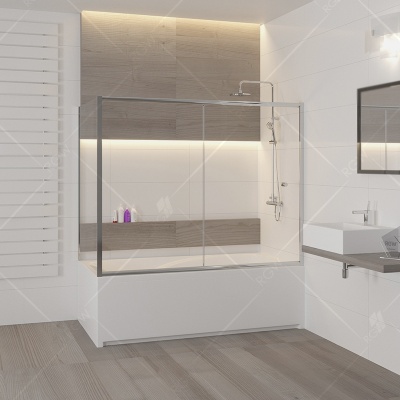 Шторка на ванну RGW Screens SC-82 180x70 профиль Хром стекло прозрачное