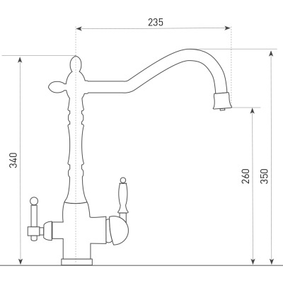 Смеситель для кухни Zigmund&Shtain ZS 1900B Млечный путь