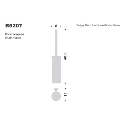 Ершик для унитаза Colombo Design Nordic B5207 Хром