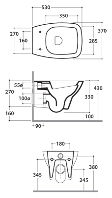 Унитаз Globo Daily DAS02 без сиденья
