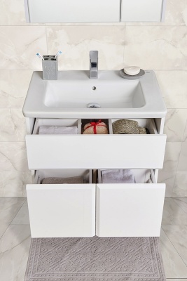 Тумба под раковину Roca Up 70 подвесная ZRU9303011 Белый глянец