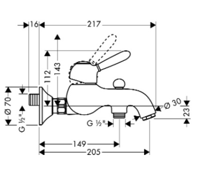 Смеситель Axor Carlton 17410090 Хром/золото