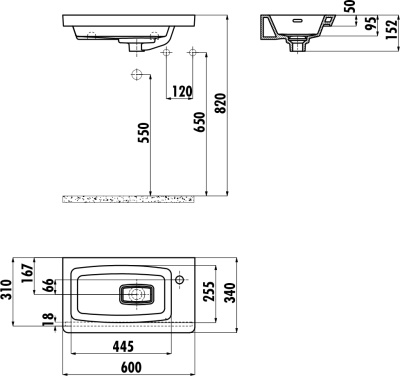 Раковина Creavit Memory 60 MY060-00CB00E-0000 Белая