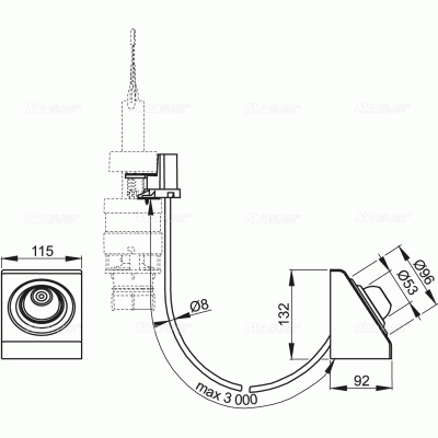 Клавиша смыва Alcaplast MPO13 пневматическая Хром Белая