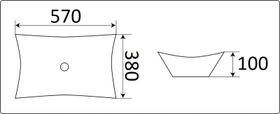 Раковина CeramaLux 57 7701B Белая