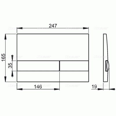 Клавиша смыва Alcaplast Basic M1720-1 Белая