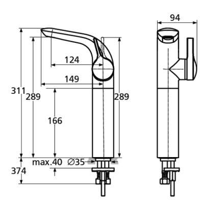 Смеситель для раковины Ideal Standard Melange A4266AA хром