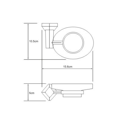 Мыльница WasserKRAFT Aller K-1129 Хром