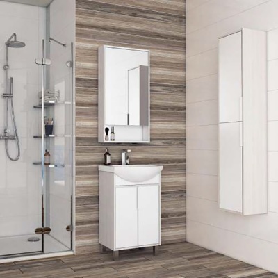 Тумба под раковину Акватон Рико 50 1A212401RIB90 Белый Ясень фабрик