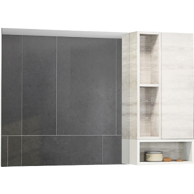 Зеркало со шкафом Comforty Прага 120 4136262 Дуб белый