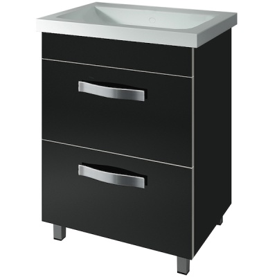 Тумба под раковину Какса-А Хилтон 60 004021 Черная