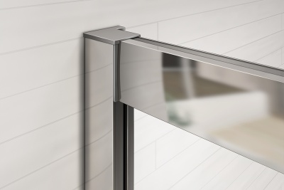 Душевая дверь в нишу Cezares Pratico BF-1 120 профиль Хром стекло прозрачное