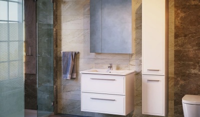 Тумба под раковину Raval Quadro 75 подвесная Белая