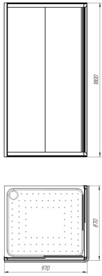 Душевой уголок Radomir 100x90 1-09-1-0-0-1210 профиль Белый стекло прозрачное