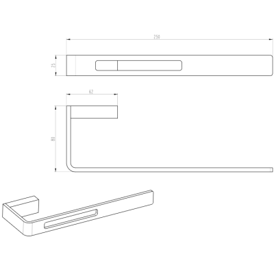 Держатель туалетной бумаги Boheme Q 10945-G-B Черный Золото