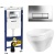 Комплект унитаза AM.PM Spirit C701700WH+C707852WH с инсталляцией Geberit Duofix Plattenbau Delta UP100 458.125.21.1 с сиденьем Микролифт и клавишей смыва Хром