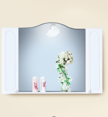 Зеркало Бриклаер Лючия 80 Белое глянцевое