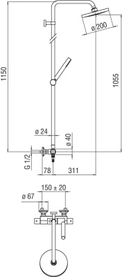 Душевая система Nobili Tea TE85330/30CR Хром