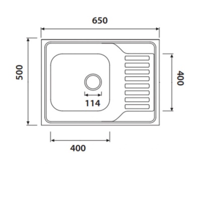 Кухонная мойка Kaiser KSS-6550L Хром