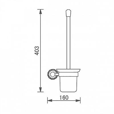Ершик для унитаза Aquanet 4688 Золото