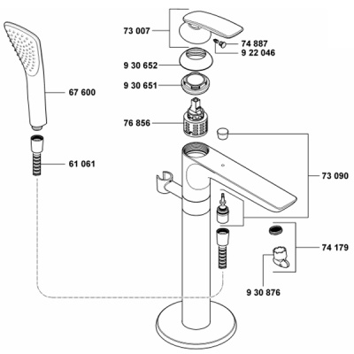 Смеситель для ванны Kludi Balance 525900575 Хром