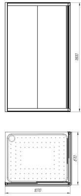 Душевой уголок Radomir 110x90 1-09-1-0-0-1220 профиль Белый стекло прозрачное