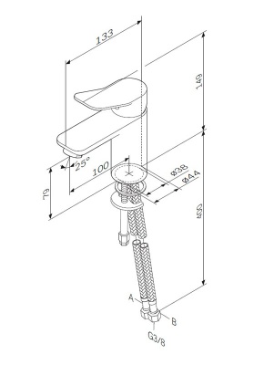 Смеситель для раковины AM.PM X-Joy F85A02100 Хром
