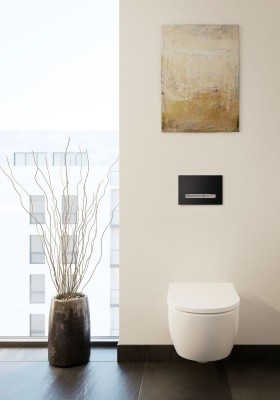 Комплект унитаза с инсталляцией Geberit iCon T54 Rimfree 500.300.01.I с сиденьем Микролифт и Белой клавишей смыва