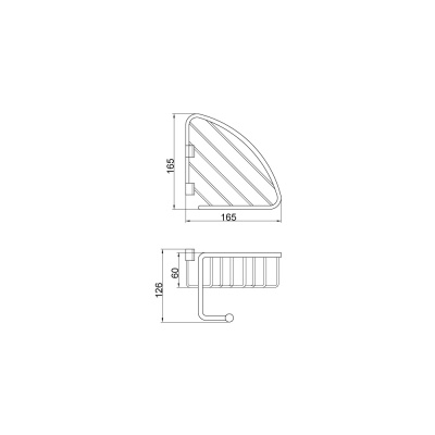 Полка корзина Veragio Basket VR.GFT-9057.CR угловая Хром