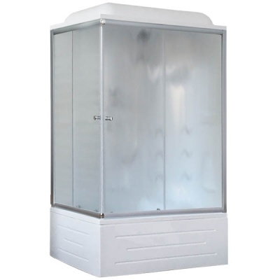 Душевая кабина Royal Bath BP 100х80 RB8100BP2-M-R с гидромассажем стекло матовое задняя стенка Белая