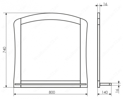 Зеркало Comforty Венеция 80 3130373 Белое