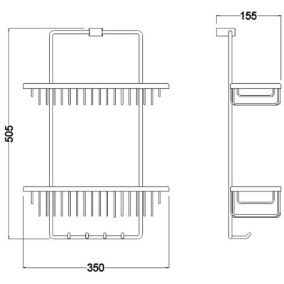 Полка корзина Schein Swing 32005 Хром