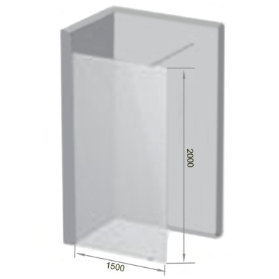 Душевая перегородка Ravak Walk-In Wall ST 1500x2000 GW9WP0C00Z1 профиль Хром стекло Transparent