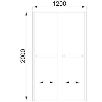 Душевая дверь Royal Bath RB-F-2011-1200 120 без поддона профиль Хром стекло прозрачное