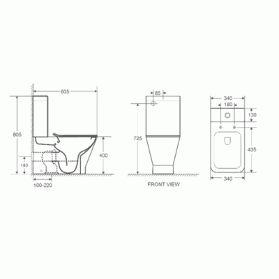Унитаз компакт WeltWasser Rotbach 001 MT-BL 10000003793 Черный матовый с бачком и сиденьем Микролифт
