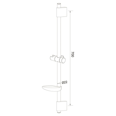Душевая штанга Latuno L80065 Хром