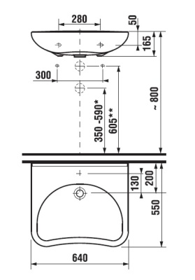 Раковина Jika Mio 8.1371.4.000.104.1 Белая