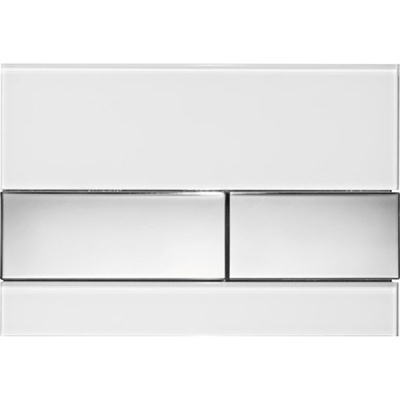 Кнопка смыва Tece Square 9240802 для унитаза Белая Хром глянцевый