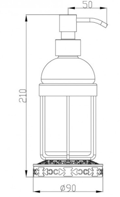 Держатель дозатора ZorG SL AZR 25 SL Серебро