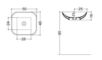 Раковина Axa Ciotola 50 15081 Белая Раковина Axa Ciotola 50 15081 Белая