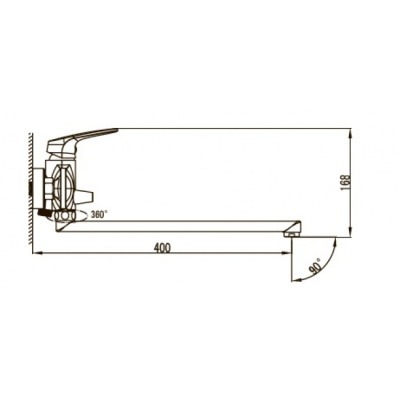 Смеситель для ванны Kaiser Leon 18155 универсальный Хром