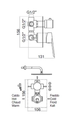 Смеситель для душа Webert Sax Evolution SE880601560 Черный матовый