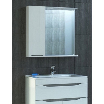 Зеркало со шкафом Vigo Minor 75 L с подсветкой Белое