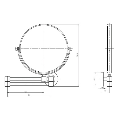 Косметическое зеркало Langberger Burano 70485 поворотное Хром