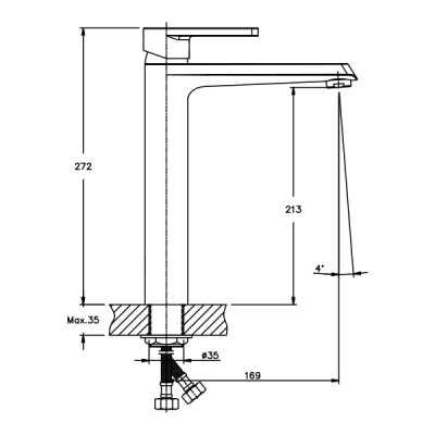 Смеситель для раковины Mixxus Premium Alex 001 MXP0079 Хром