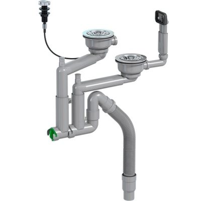 Сифон для кухонной мойки Prevex Smartloc 42R13916 Серый