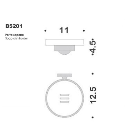 Мыльница Colombo Design Nordic B5201 Хром