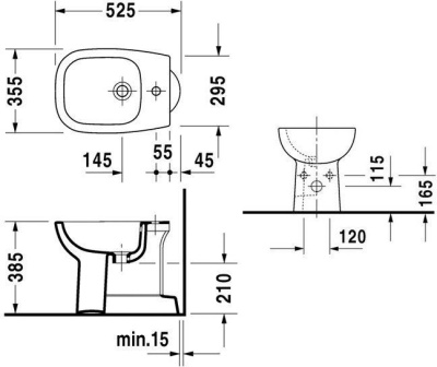 Биде Duravit D Code 22371000002 Белое
