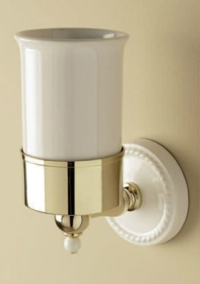 Стакан Devon&Devon Dorothy DOR403OT Белый/золото