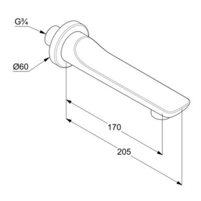 Излив для смесителя Kludi Balance 5250391 Белый